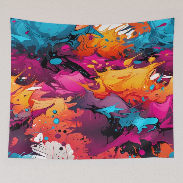 Item preview, Abstract Graffiti Art: Anime Painting Splatter. designed and sold by GiveMeMood.