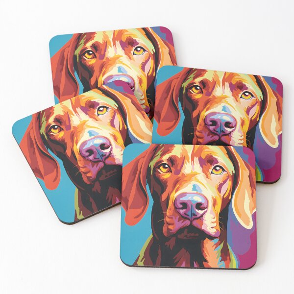 Item preview, Vizsla dog portraits drawing. animal colorful. Animal throw pillow.  designed and sold by formform.