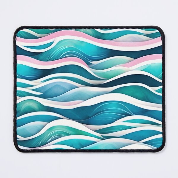 Item preview, Wave pattern green blue pink designed and sold by Naturitude.