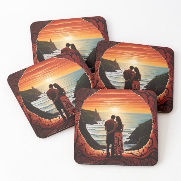 Item preview, Lovers at sunset designed and sold by ArtbyJanineTate.