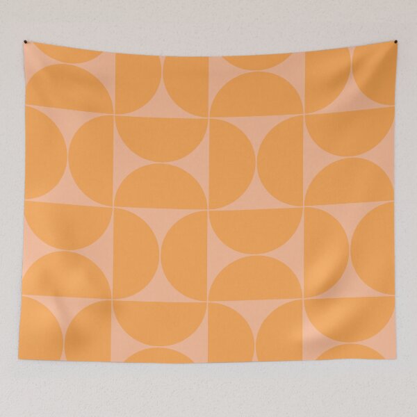 Item preview, Mid-Century Modern Pattern No.82 - Peach Fuzz and Blazing Orange designed and sold by Zoltan Ratko.
