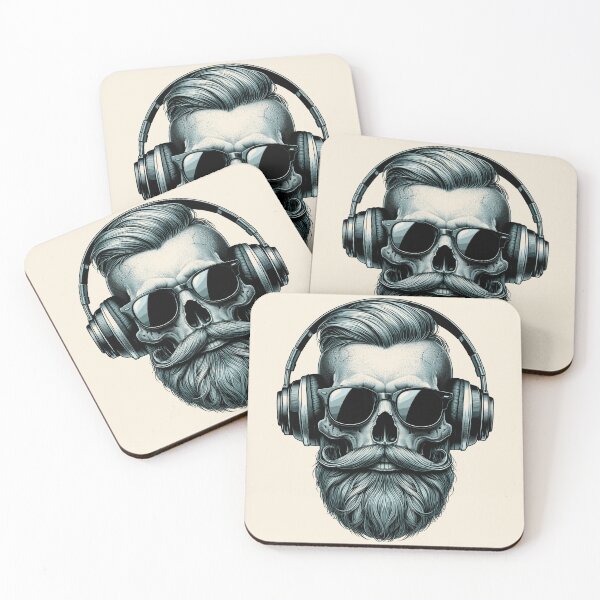 Item preview, Skull wearing Headphones #7 designed and sold by elektronen.