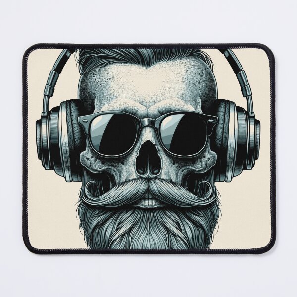 Item preview, Skull wearing Headphones #7 designed and sold by elektronen.