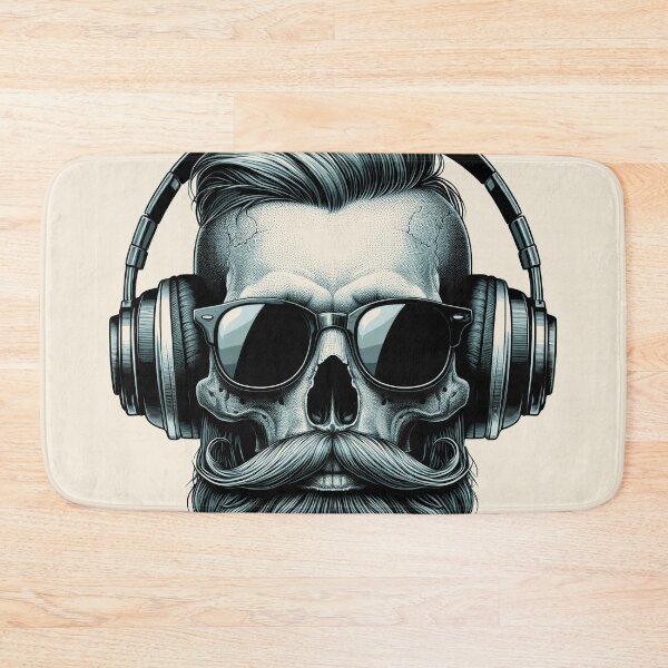 Item preview, Skull wearing Headphones #7 designed and sold by elektronen.