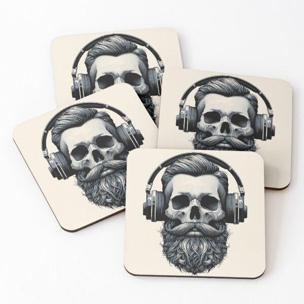 Item preview, Skull wearing Headphones #9 designed and sold by elektronen.