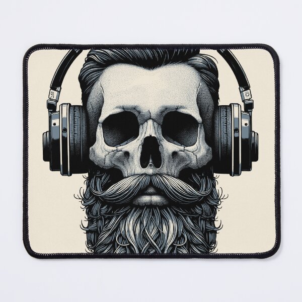 Item preview, Skull wearing Headphones #9 designed and sold by elektronen.