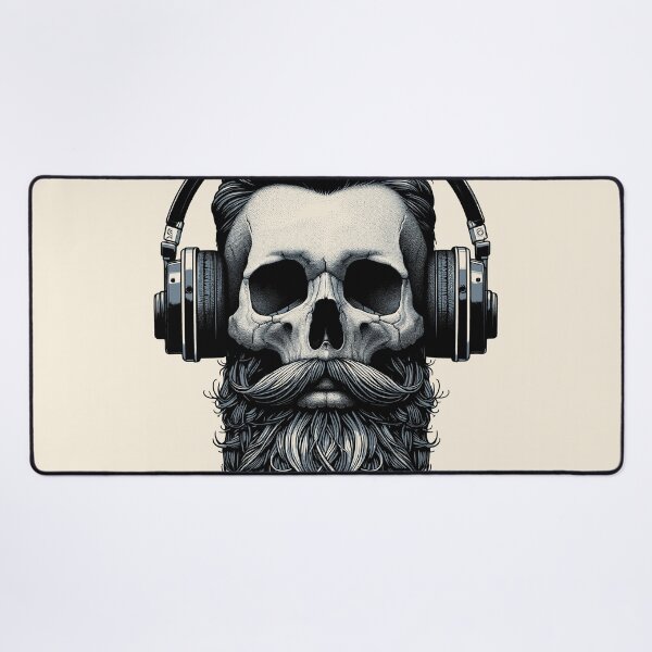Item preview, Skull wearing Headphones #9 designed and sold by elektronen.