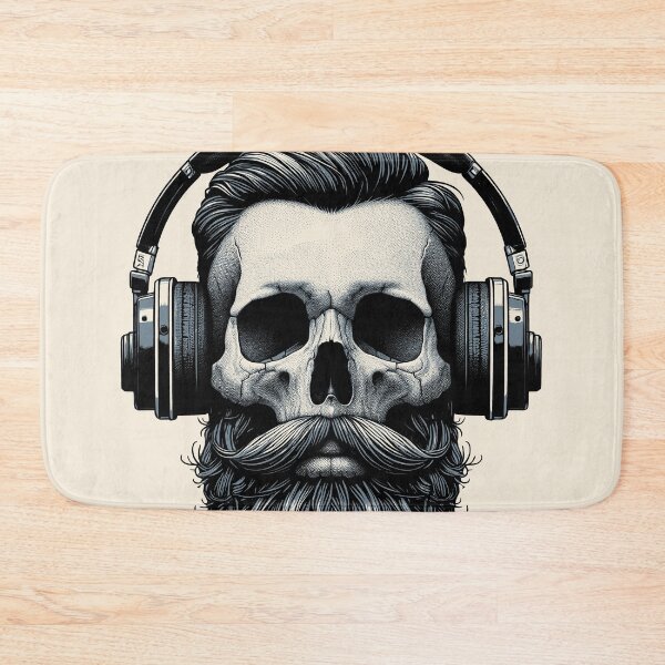 Item preview, Skull wearing Headphones #9 designed and sold by elektronen.