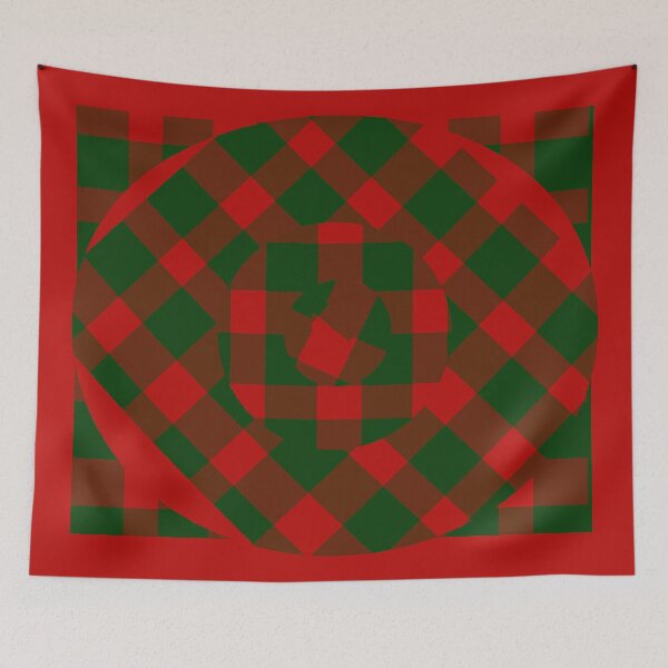 Item preview, Xmas tartan swirly designed and sold by The Poette.
