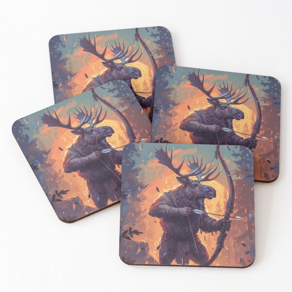 Item preview, Moose Archer on a hunt in the magical forest designed and sold by EpicFantasy.