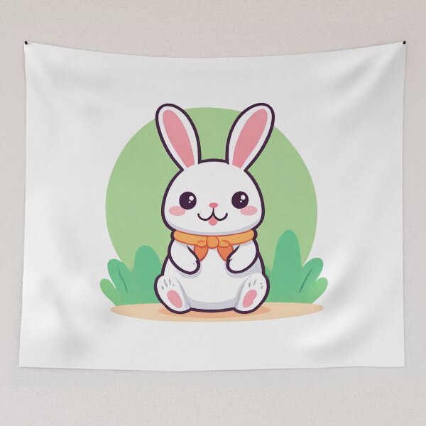 Item preview, Cute rabbit, kawaii rabbit, cute bunny designed and sold by PurpleWay.