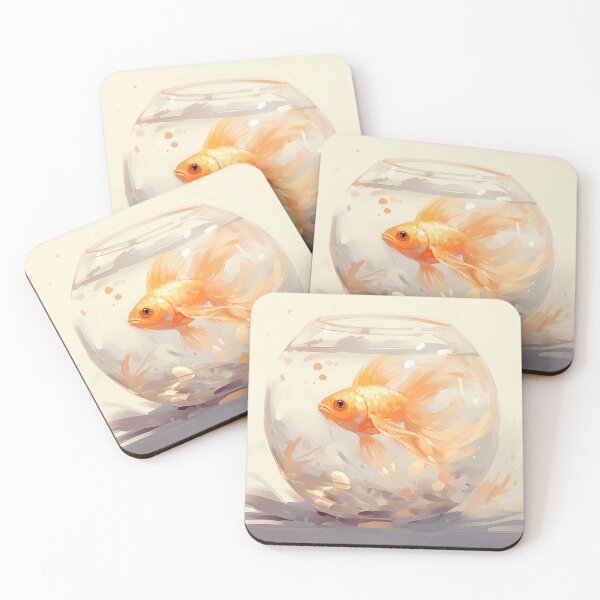 Item preview, Goldfish In Fish Bowl painting  designed and sold by WarmHeartedArt.