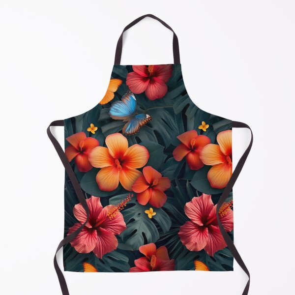 Item preview, tropical colorful flowers with butterfly seamless pattern designed and sold by Fernnieskillup.