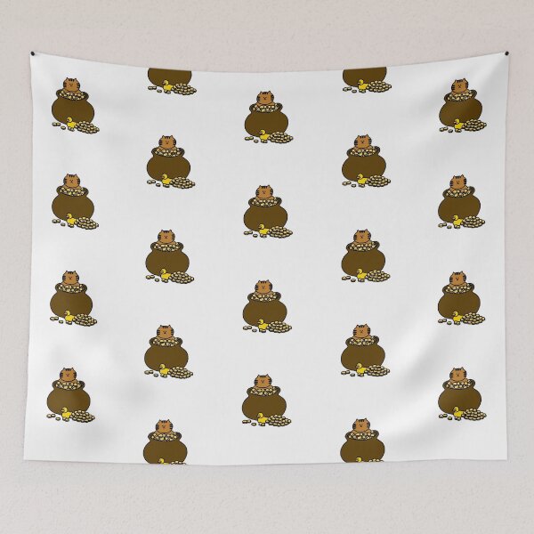 Item preview, a Cat and a Duck with Gold coins designed and sold by superbaechoo.