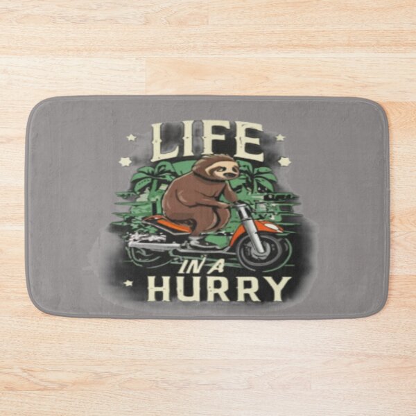 Item preview, Sloth on a scooter with text ' Life in a hurry ' designed and sold by Tomasz  Siennicki.