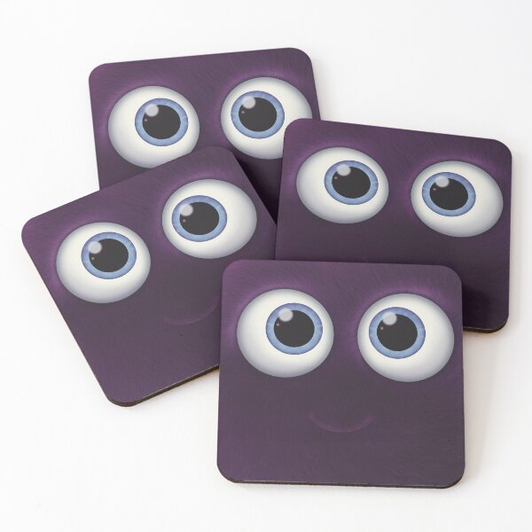 Item preview, Cute Purple Monster Face (square) Kids Drawing  designed and sold by written4r7.