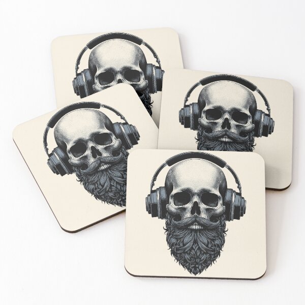 Item preview, Skull wearing Headphones #11 designed and sold by elektronen.