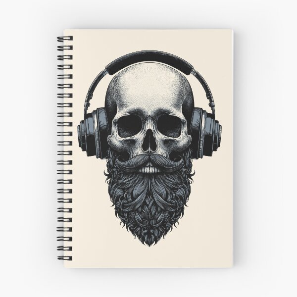 Item preview, Skull wearing Headphones #11 designed and sold by elektronen.