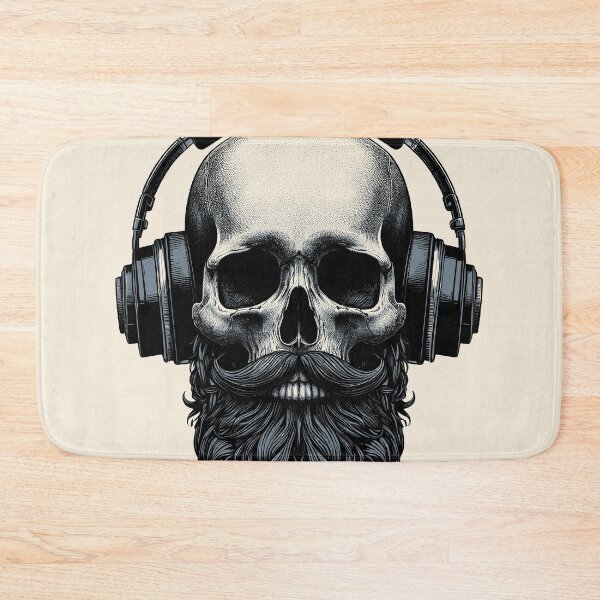 Item preview, Skull wearing Headphones #11 designed and sold by elektronen.