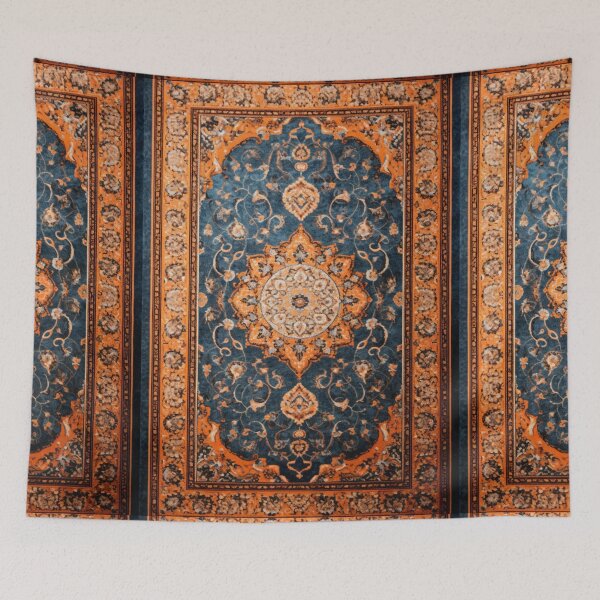 Item preview, Orange Blue Oriental Rug designed and sold by GrinGalore.