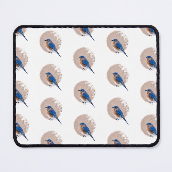 Item preview, Little blue bird fairytale winter background designed and sold by HelgaMagpai.