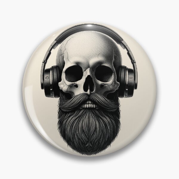 Item preview, Skull wearing Headphones #12 designed and sold by elektronen.