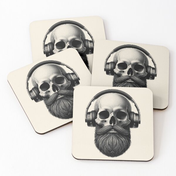 Item preview, Skull wearing Headphones #12 designed and sold by elektronen.