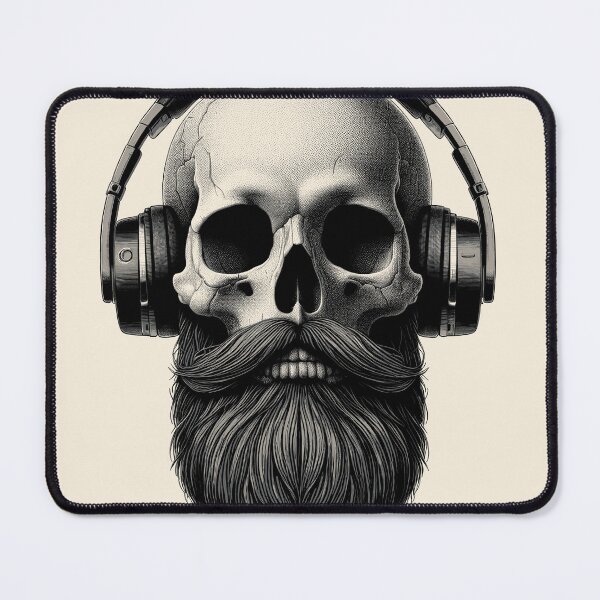Item preview, Skull wearing Headphones #12 designed and sold by elektronen.