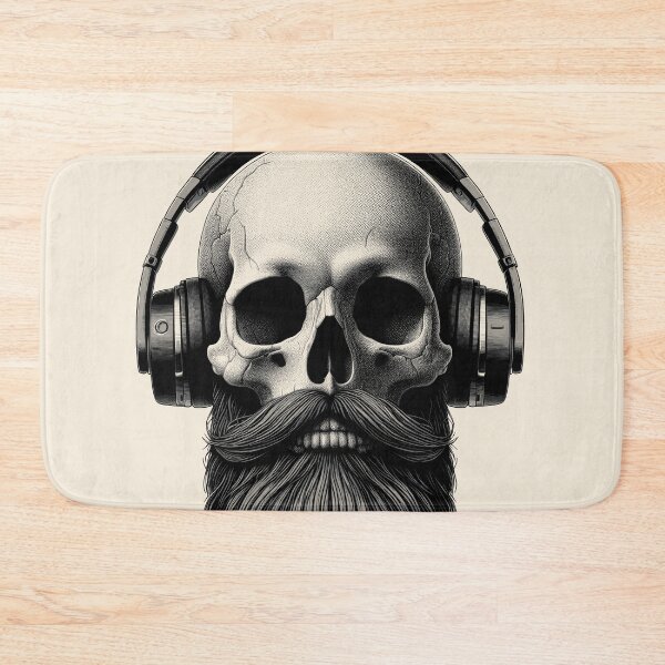 Item preview, Skull wearing Headphones #12 designed and sold by elektronen.