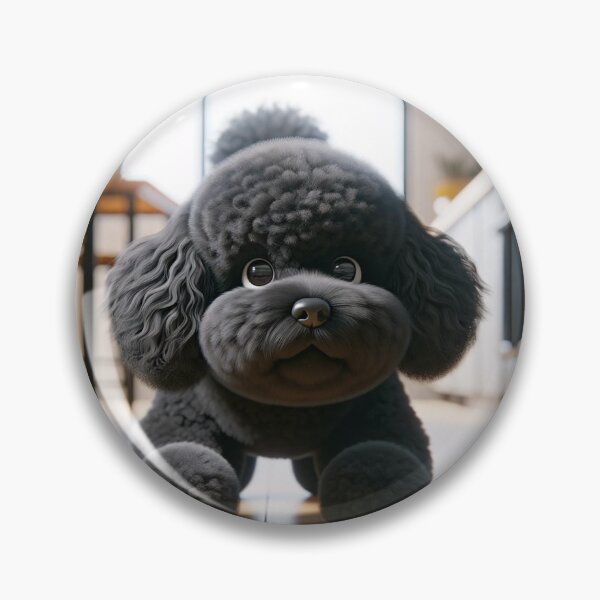 Item preview, Cute Black Dog Poodle Sniffing for Food in Kitchen designed and sold by toypoodlemom.