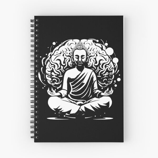 Item preview, Meditating monk and brain mind, budda designed and sold by Szkicerka.