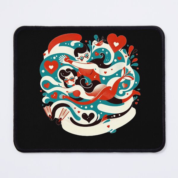 Item preview, Valentine! Passionate Love of Swimming Illustration designed and sold by Zwembad Vergelijker.