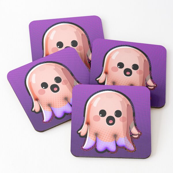 Item preview, Super cute little pink octopus kawaii ghost designed and sold by ladstudio.