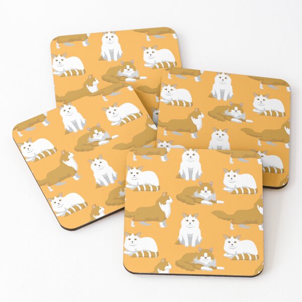 Item preview, Cat Norwegian Forest Turkish Van Cartoon Pattern designed and sold by SUPERHERON.
