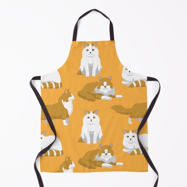 Item preview, Cat Norwegian Forest Turkish Van Cartoon Pattern designed and sold by SUPERHERON.