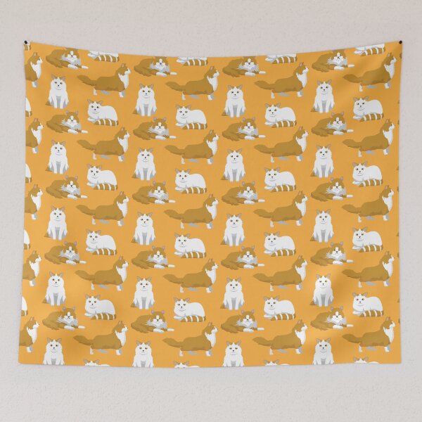 Item preview, Cat Norwegian Forest Turkish Van Cartoon Pattern designed and sold by SUPERHERON.