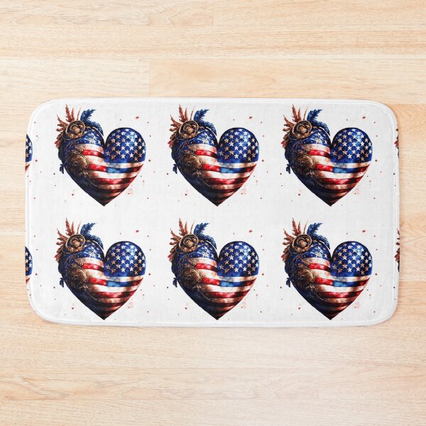 Item preview, Heart and flag of the United States of America in one designed and sold by LittleWorldShop.