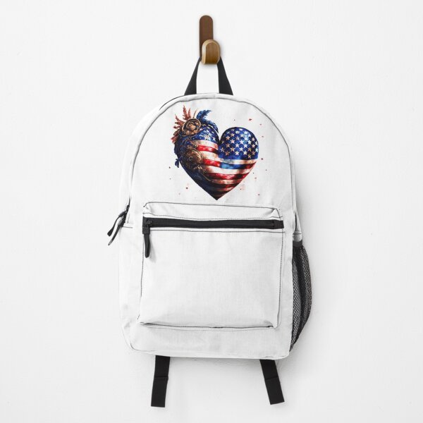 Item preview, Heart and flag of the United States of America in one designed and sold by LittleWorldShop.