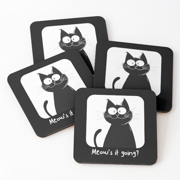 Item preview, Meows it going black cat designed and sold by RedStormCrafts.