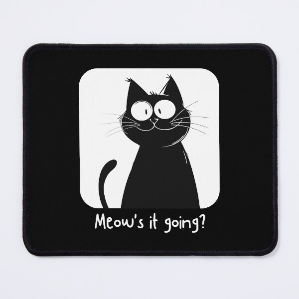 Item preview, Meows it going black cat designed and sold by RedStormCrafts.