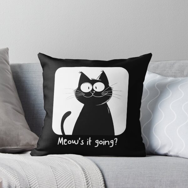 Item preview, Meows it going black cat designed and sold by RedStormCrafts.