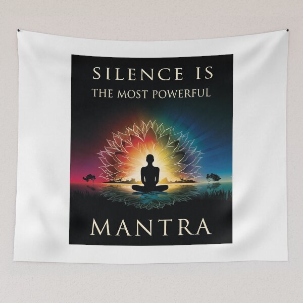 Item preview, Silence is the most powerful Mantra, meditation designed and sold by Szkicerka.