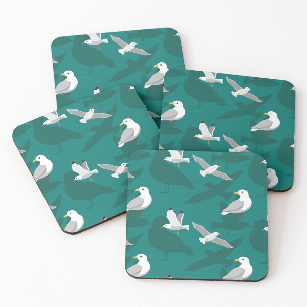Item preview, Bird Seagull Cartoon Poses Pattern designed and sold by SUPERHERON.