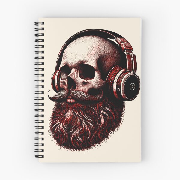 Item preview, Skull wearing Headphones #13 [Red & Black] designed and sold by elektronen.