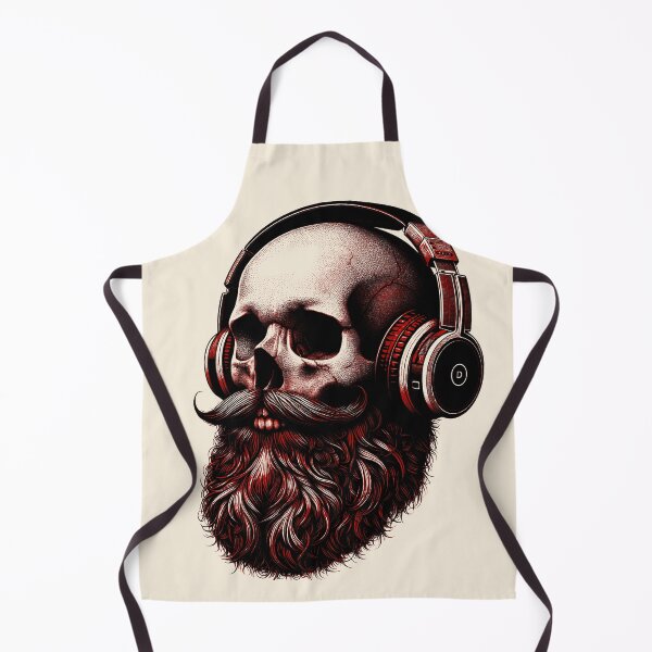 Item preview, Skull wearing Headphones #13 [Red & Black] designed and sold by elektronen.