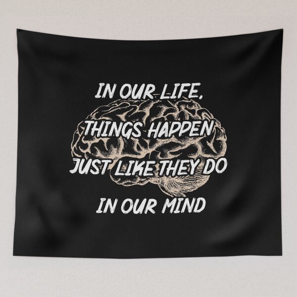 Item preview, In our life things happen. Brain mind inspirational text designed and sold by Szkicerka.