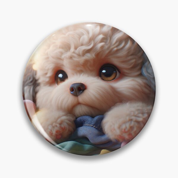 Item preview, Cute Dog Poodle on Pile of Clothes designed and sold by toypoodlemom.