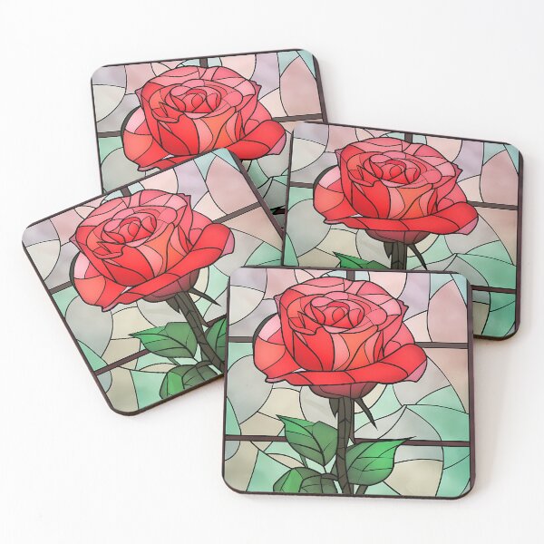 Item preview, Rose design glass stained design  designed and sold by octoboobs.