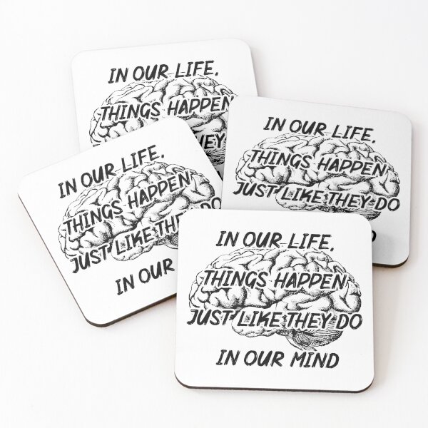 Item preview, In our life things happen. Brain mind inspirational text designed and sold by Szkicerka.