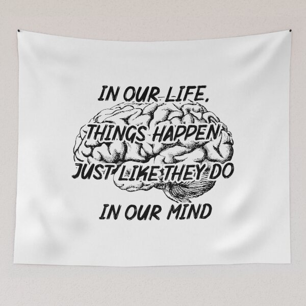 Item preview, In our life things happen. Brain mind inspirational text designed and sold by Szkicerka.